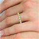 5 - Emlynn 3.00 mm Yellow Sapphire and Diamond 10 Stone Wedding Band 
