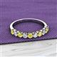 2 - Emlynn 3.00 mm Yellow Sapphire and Lab Grown Diamond 10 Stone Wedding Band 