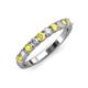 3 - Emlynn 3.00 mm Yellow Sapphire and Lab Grown Diamond 10 Stone Wedding Band 