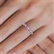 5 - Emlynn 2.70 mm Pink Sapphire and Lab Grown Diamond 10 Stone Wedding Band 