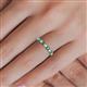 5 - Emlynn 2.70 mm Green Garnet and Lab Grown Diamond 10 Stone Wedding Band 