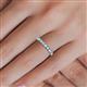 5 - Emlynn 2.70 mm Aquamarine and Lab Grown Diamond 10 Stone Wedding Band 