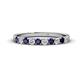 1 - Emlynn 2.70 mm Blue Sapphire and Lab Grown Diamond 10 Stone Wedding Band 
