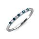 3 - Emlynn 2.40 mm Blue Diamond and White Lab Grown Diamond 10 Stone Wedding Band 