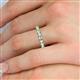 5 - Emlynn 3.00 mm Peridot and Lab Grown Diamond 10 Stone Wedding Band 
