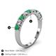 4 - Emlynn 3.00 mm Emerald and Lab Grown Diamond 10 Stone Wedding Band 
