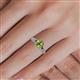 5 - Shirlyn Classic Round Peridot with Round and Baguette Diamond Engagement Ring 