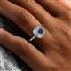 6 - Faye Prima Round Blue Sapphire and Diamond Engagement Ring 