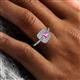 6 - Faye Prima Round Pink Sapphire and Diamond Engagement Ring 