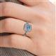 5 - Faye Prima Round Blue Topaz and Diamond Engagement Ring 