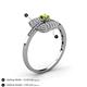 4 - Faye Prima Round Peridot and Diamond Engagement Ring 