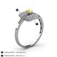 4 - Faye Prima Round Yellow Sapphire and Diamond Engagement Ring 