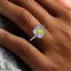 6 - Faye Prima Round Yellow Diamond and White Diamond Engagement Ring 