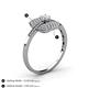 4 - Faye Prima Round Forever Brilliant Moissanite and Diamond Engagement Ring 