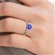 5 - Agnes Classic Round Center Tanzanite Accented with Diamond in Milgrain Engagement Ring 