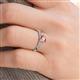 5 - Agnes Classic Round Center Morganite Accented with Diamond in Milgrain Engagement Ring 