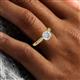 6 - Agnes Classic Round Center Diamond Accented with Diamond in Milgrain Engagement Ring 