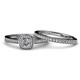 1 - Renee Halo Bridal Set Ring 