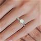 5 - Lumina Classic Round Opal with Round and Baguette Diamond Engagement Ring 