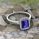 2 - Elizabeth Tanzanite and Diamond Halo Engagement Ring 