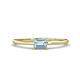 1 - Norina Classic Emerald Cut 6x4 mm Aquamarine East West Solitaire Engagement Ring 