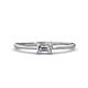 1 - Norina Classic Emerald Cut 6x4 mm Diamond East West Solitaire Engagement Ring 