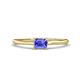 1 - Norina Classic Emerald Cut 6x4 mm Tanzanite East West Solitaire Engagement Ring 