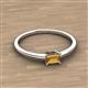 2 - Norina Classic Emerald Cut 6x4 mm Citrine East West Solitaire Engagement Ring 