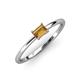 3 - Norina Classic Emerald Cut 6x4 mm Citrine East West Solitaire Engagement Ring 