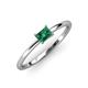3 - Norina Classic Emerald Cut 6x4 mm Emerald East West Solitaire Engagement Ring 