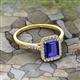 2 - Elizabeth Tanzanite and Diamond Halo Engagement Ring 