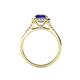 4 - Elizabeth Tanzanite and Diamond Halo Engagement Ring 