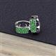 2 - Anais Green Garnet Hoop Earrings 