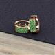 2 - Anais Green Garnet Hoop Earrings 