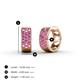 4 - Anais Pink Sapphire Hoop Earrings 