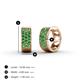4 - Anais Green Garnet Hoop Earrings 