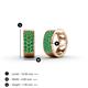 4 - Anais Emerald Hoop Earrings 