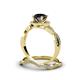 4 - Halo Swirl Bridal Set Ring 