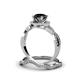 4 - Halo Swirl Bridal Set Ring 