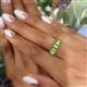 5 - Noura 5x3 mm Emerald Cut Peridot 5 Stone Wedding Band 