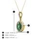 3 - Esha 8x6 mm Oval Cut Lab Created Alexandrite and Round Diamond Halo Pendant Necklace 
