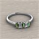 2 - Noura 5x3 mm Emerald Cut Diamond and Lab Created Alexandrite 5 Stone Wedding Band 