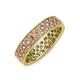 3 - Cailyn Pink Tourmaline Three Row Eternity Band 