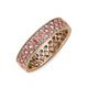 3 - Cailyn Pink Tourmaline Three Row Eternity Band 