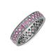 3 - Cailyn Pink Sapphire Three Row Eternity Band 