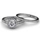 3 - Belinha Petite Halo Bridal Set Ring 