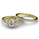 3 - Belinha Petite Halo Bridal Set Ring 