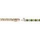 2 - Izarra 2.30 mm Green Garnet and Lab Grown Diamond Eternity Tennis Bracelet 
