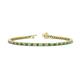 1 - Izarra 2.30 mm Emerald and Lab Grown Diamond Eternity Tennis Bracelet 