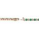 2 - Izarra 2.30 mm Emerald and Lab Grown Diamond Eternity Tennis Bracelet 